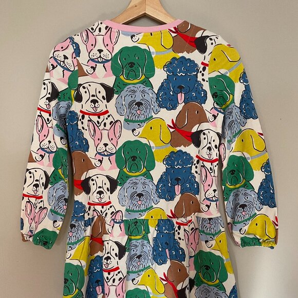 Mini Boden Long-Sleeve Sweatshirt Dress - Multi Color Dogs - Picture 4 of 8